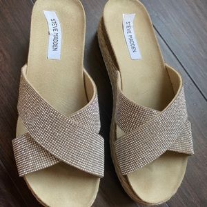 Steve Madden Crystal Espadrille Platform Sandal